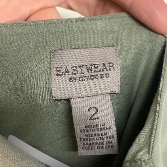 NWT CHICOS Olive Green Easy Wear Double Layer Tank Size Large - Picture 13 of 16